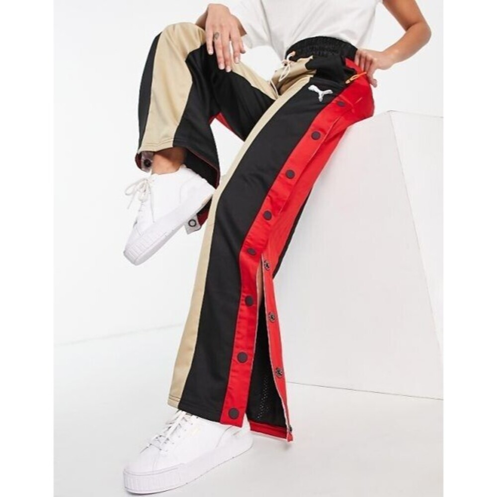 Puma Red Sweatpants with Sporty Jogger Style